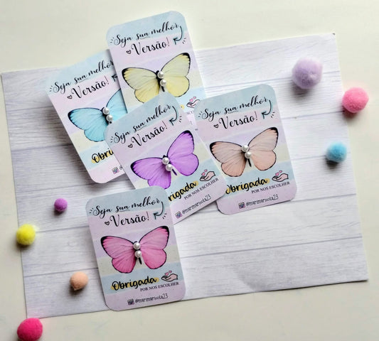 Card com brinco de pérolas